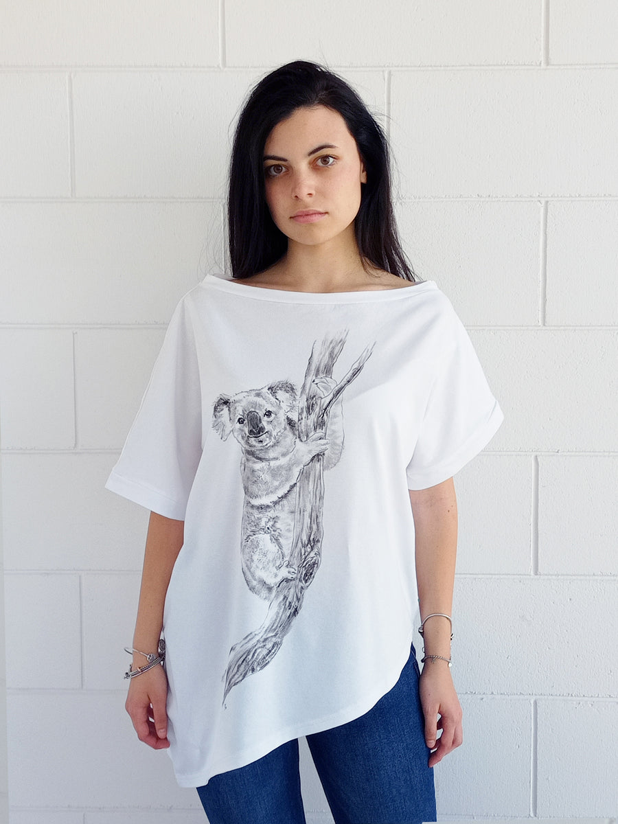 T shirt asimmetrica donna sale