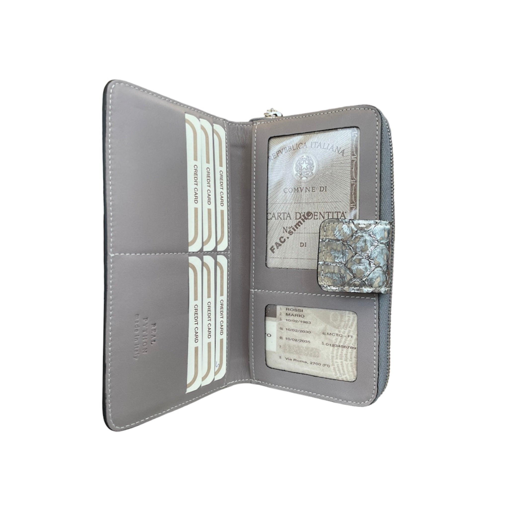 Portacarte In Pelle Con Protezione RFID – Fiorentina, Elegante E Compatto, Logo Impresso A Caldo, Unisex